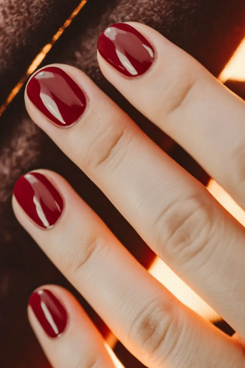 September nails design – fall trends for 2025 Red Velvet Mood