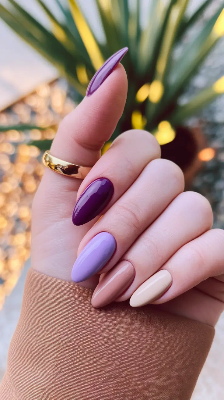 September nails design – fall trends for 2025 Warm Gradient Palette for Fall Lovers
