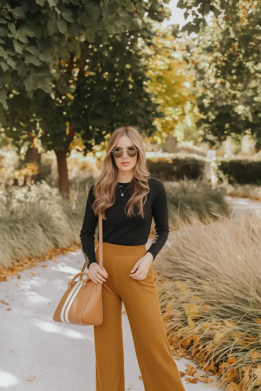 september outfits ideas 2025 Golden Hour Hues with Vintage Cool