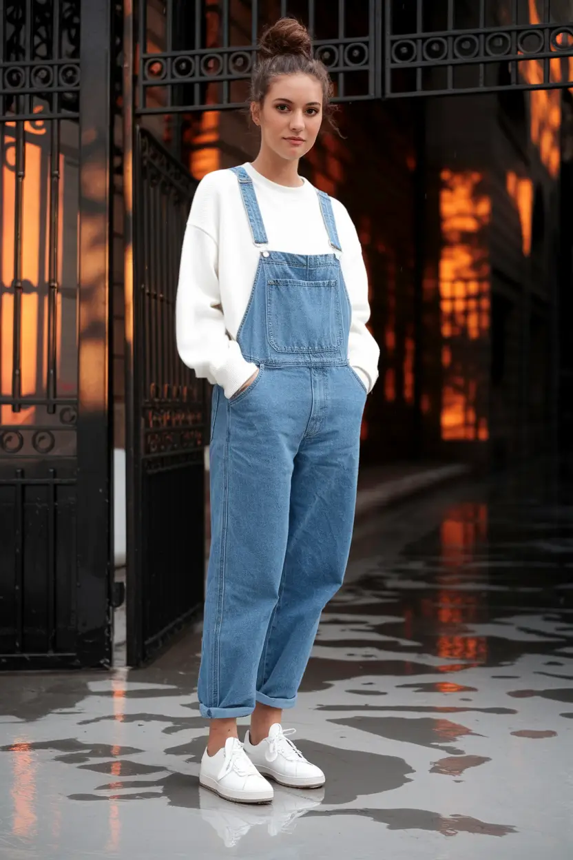 september outfits ideas 2025 Denim Overalls, Reinvented