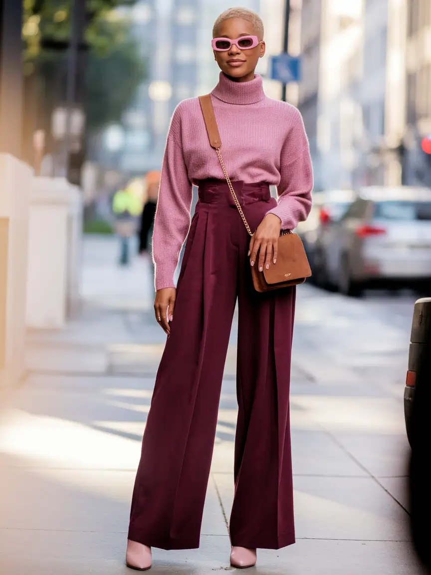 september outfits ideas 2025 Monochrome Magic in Blushed Berries