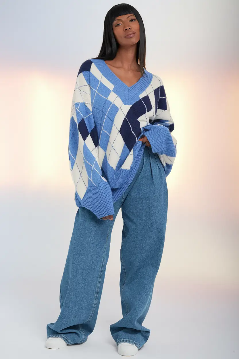 simple casual fall outfits ideas 2025 Argyle Revival, Reimagined
