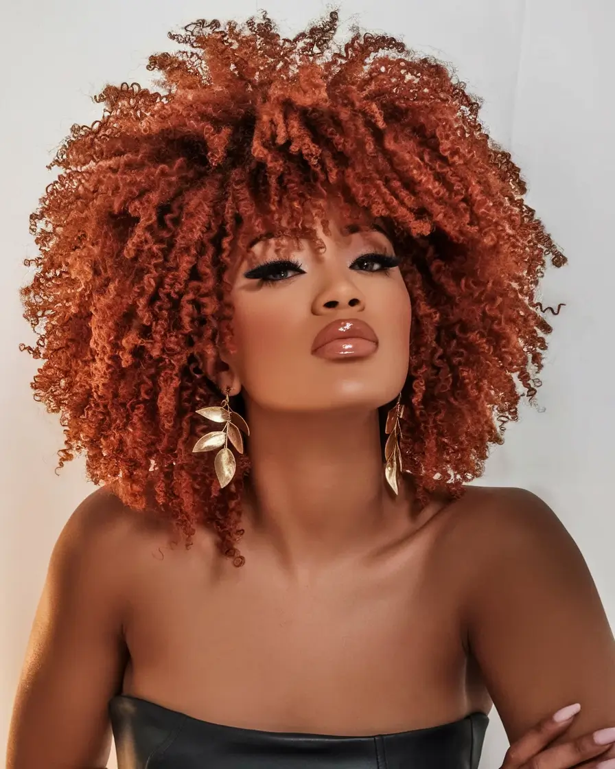 Trending Fall 2025 Hair Colors for Deeper Skin Copper Spice Coils That Command Attention