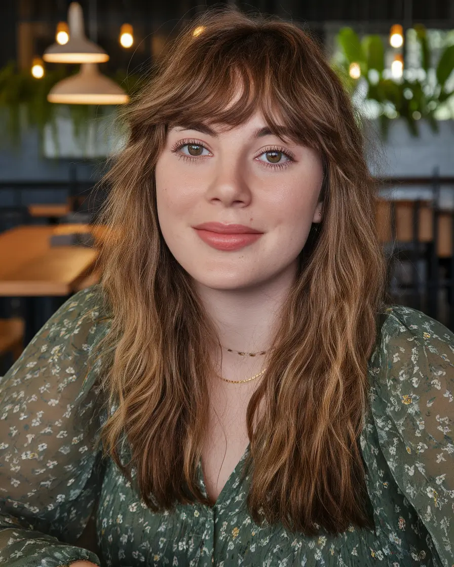 Trending Fall Haircuts for Round Face in 2025 Elegant Wavy Bob with Highlights