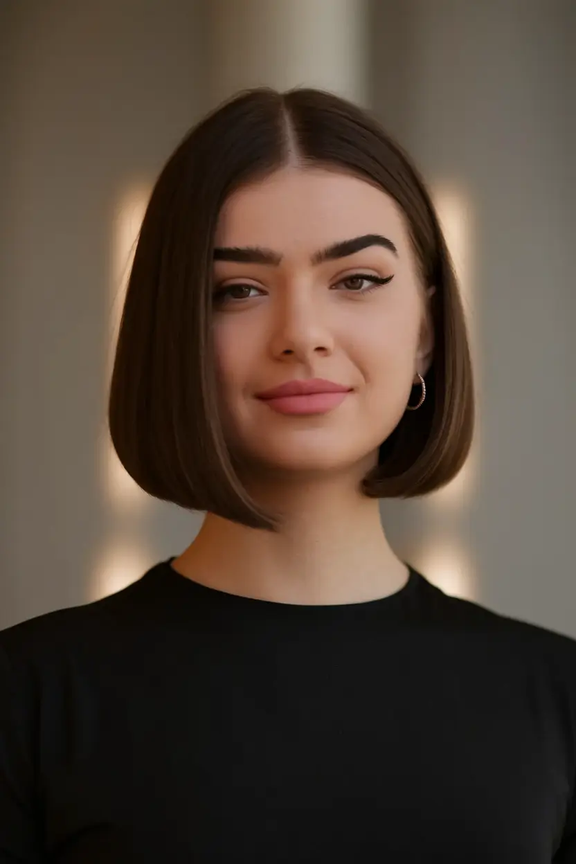 Trending Fall Haircuts for Round Face in 2025 Textured Wavy Lob with Subtle Highlights