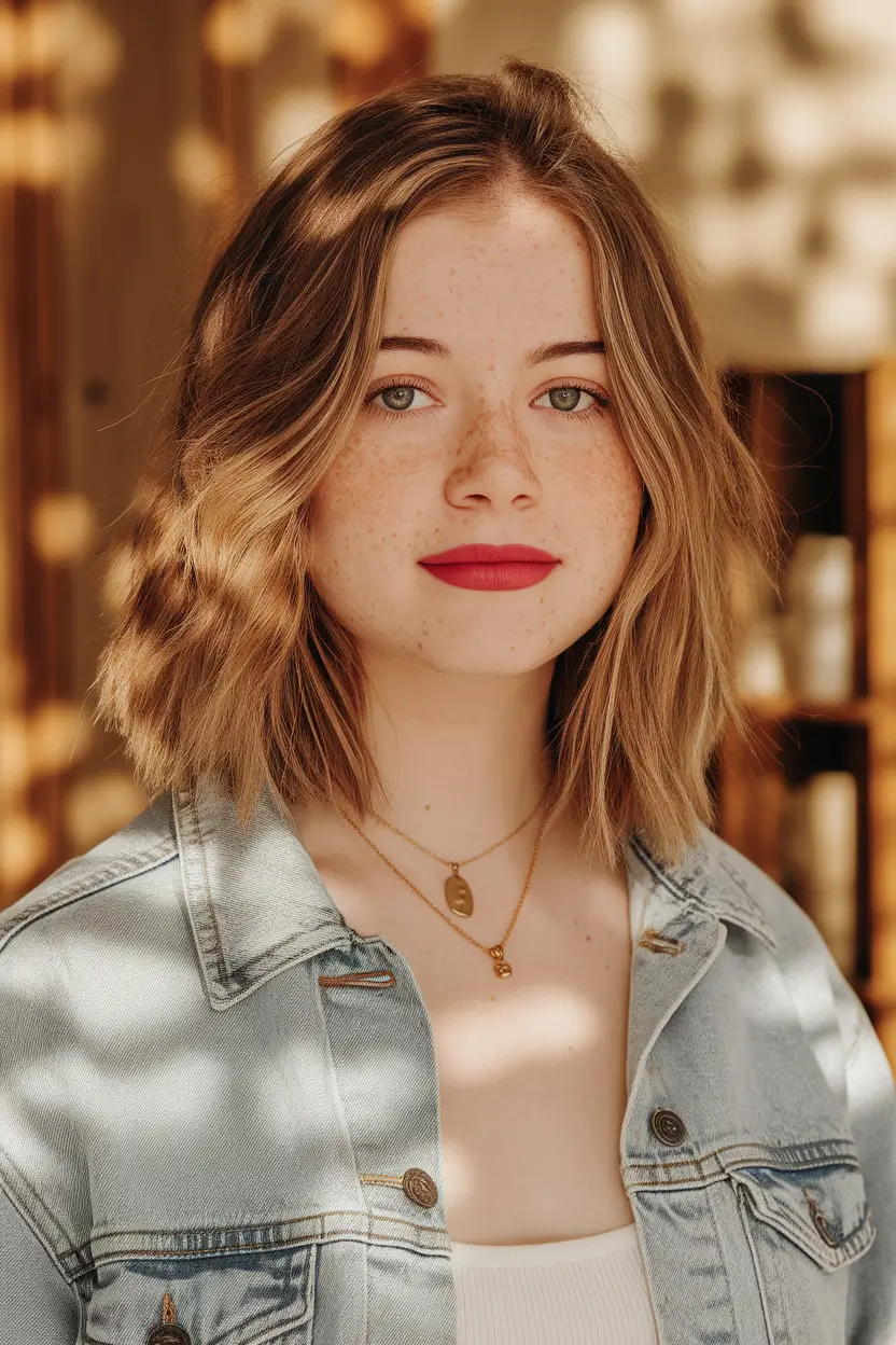 Trending Fall Haircuts for Round Face in 2025 Classic Blunt Bob with Side Swept Bangs
