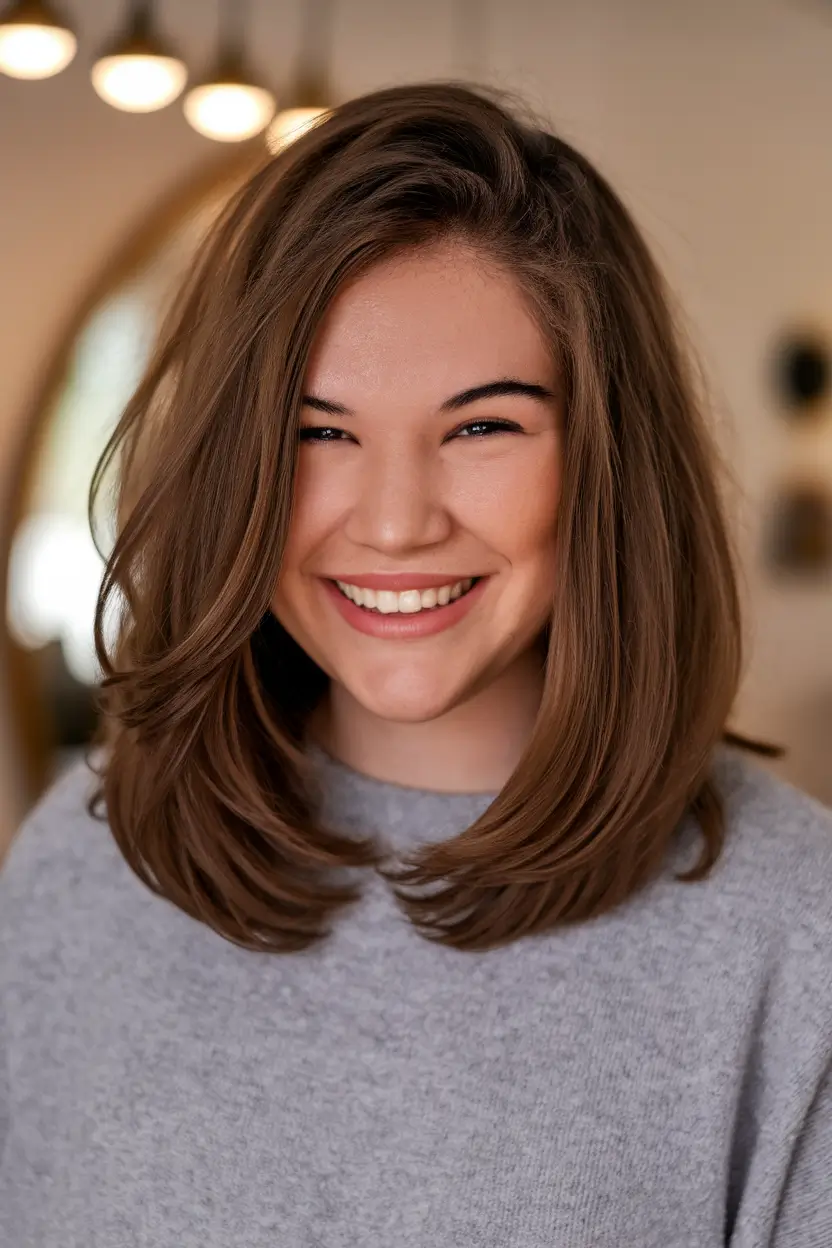 Trendy Fall 2025 Haircuts for Chubby Face Shapes H2