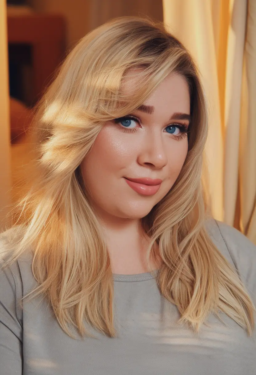 Trendy Fall 2025 Haircuts for Chubby Face Shapes Blunt Lob