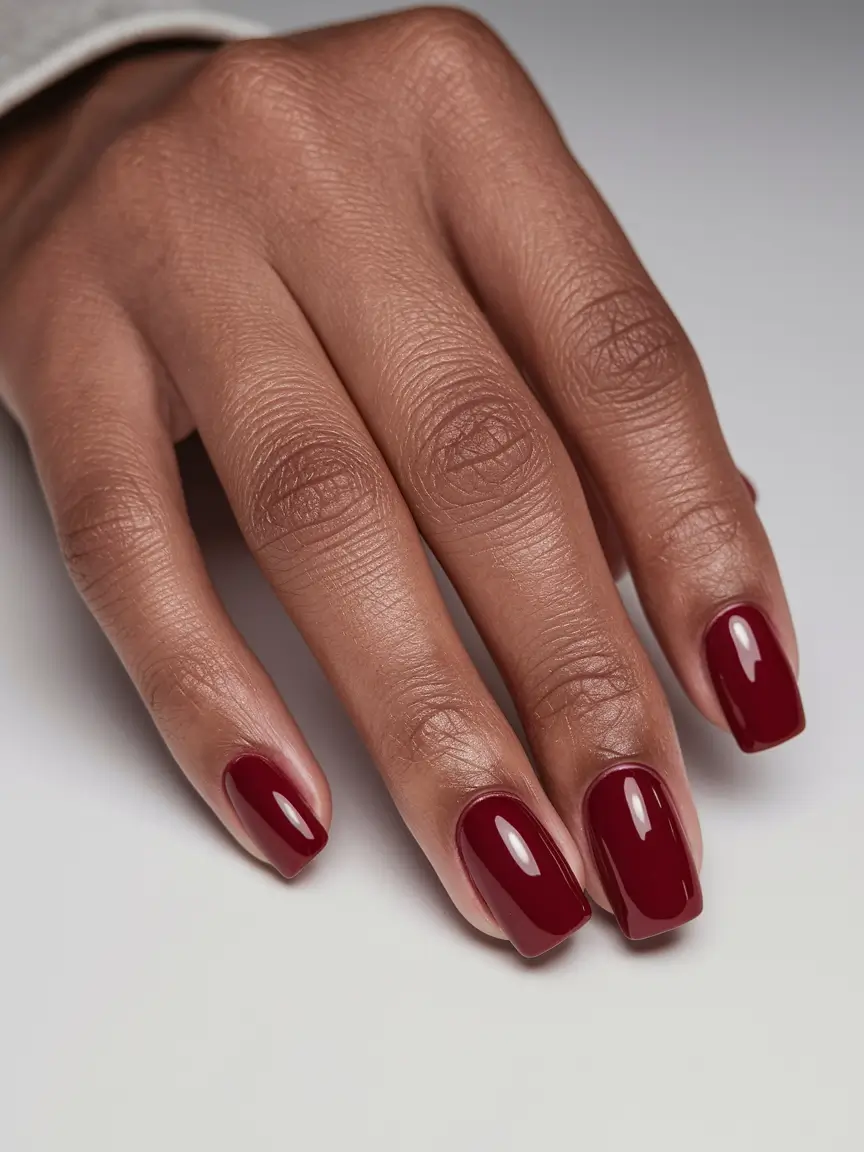 fall color nails short Cranberry Gloss for Every Skin Tone