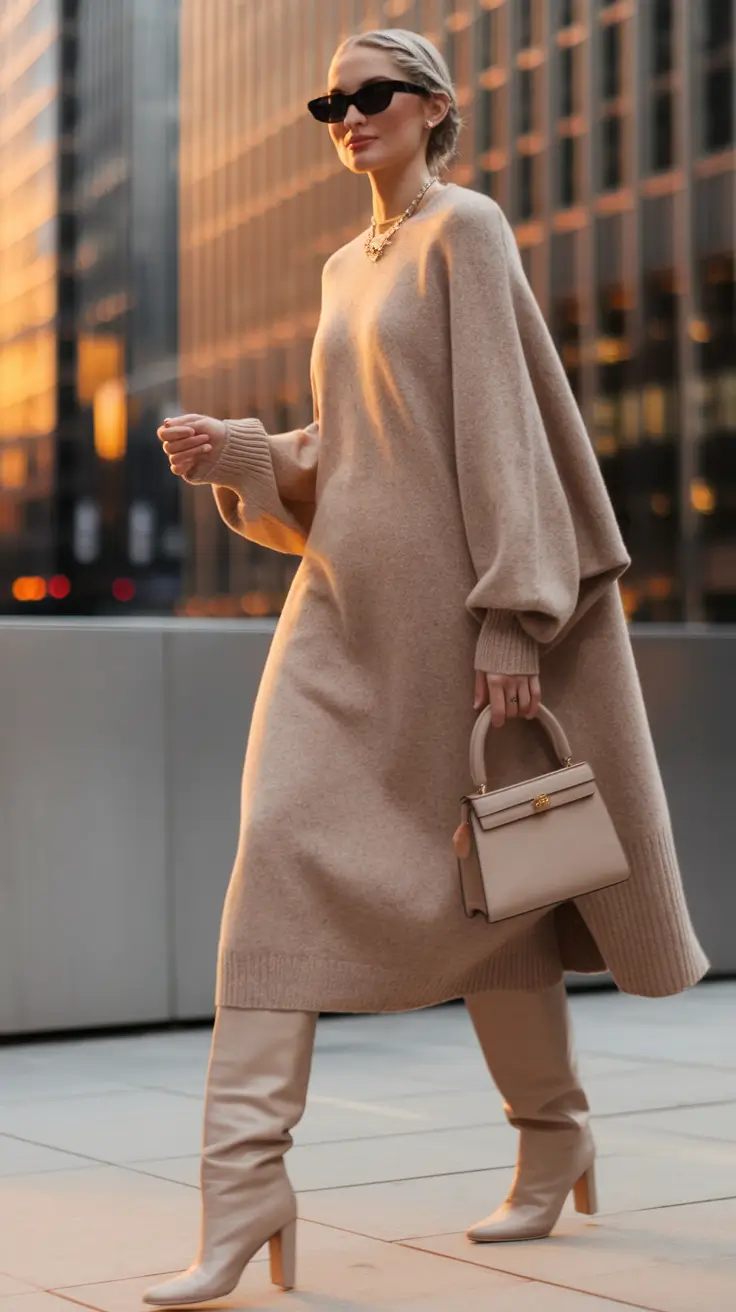 trendy fall outfits ideas 2025 Minimal Luxe in Monochrome Beige