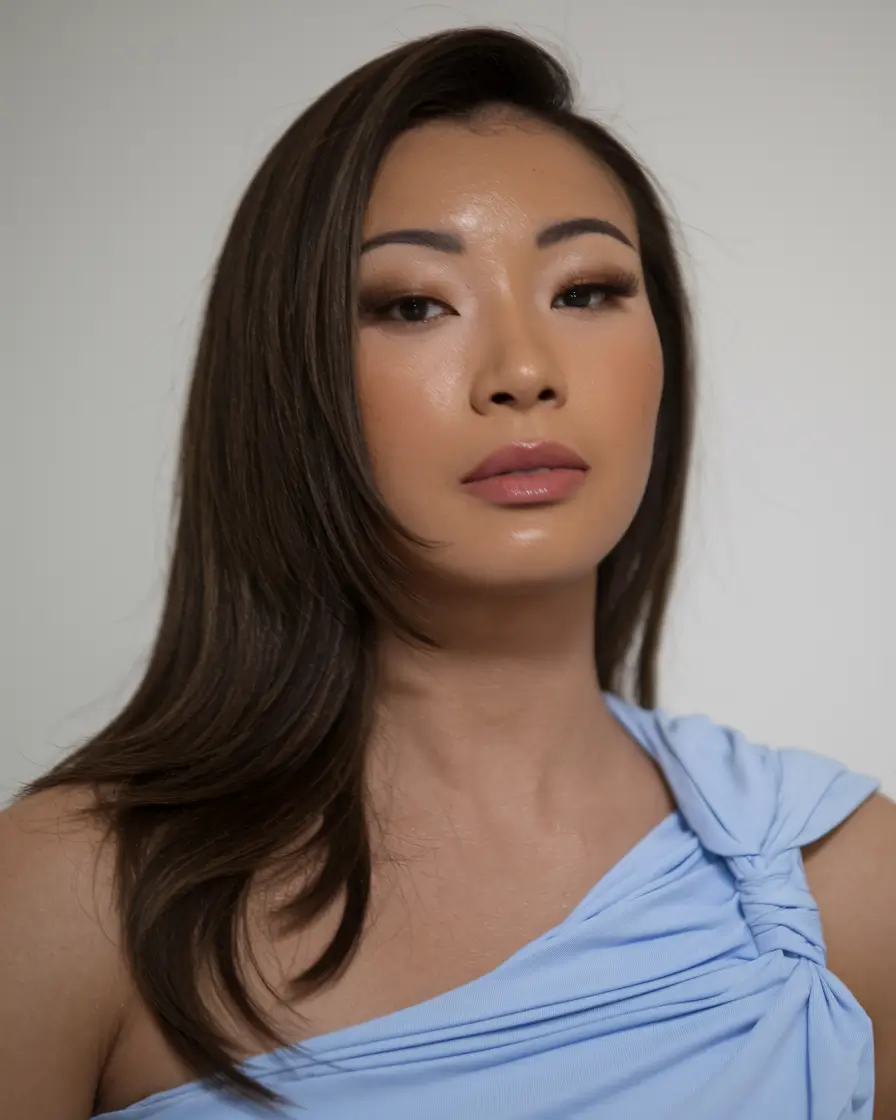 fall brown hair color black women Dark Espresso Layers with Gloss Finish