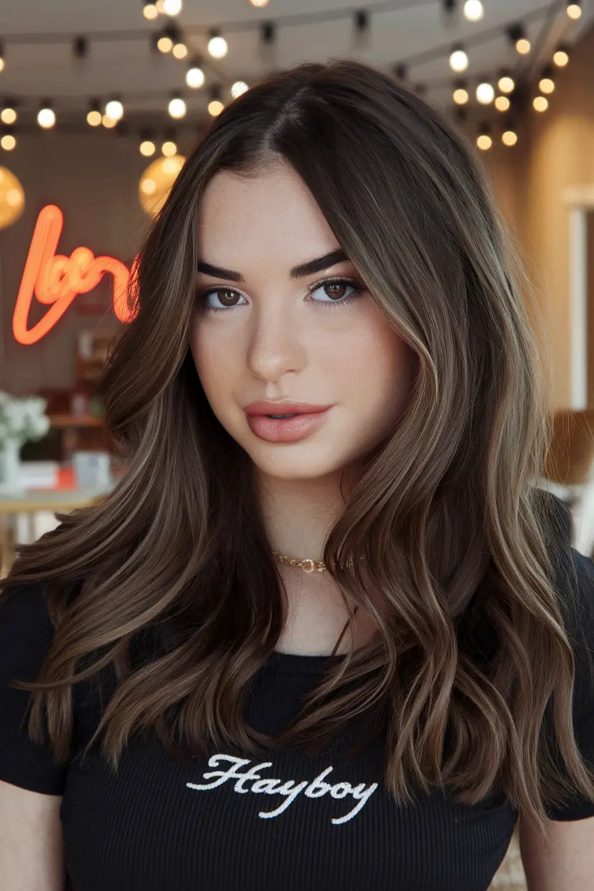 fall brown hair color ideas Classic Fall Brown with Sculpted Movement