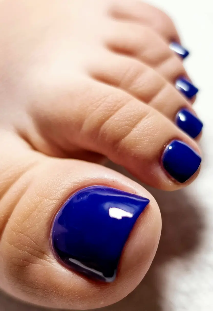 2025 Fall Toe Nail Colors Glossy Sapphire Simplicity