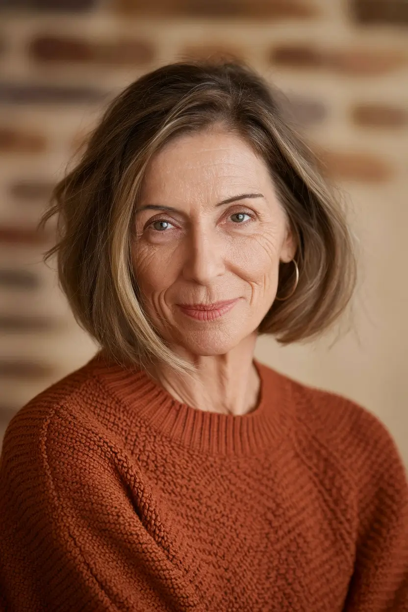 Beautiful Fall 2025 hairstyles for Women 50+ Polished Long Bob