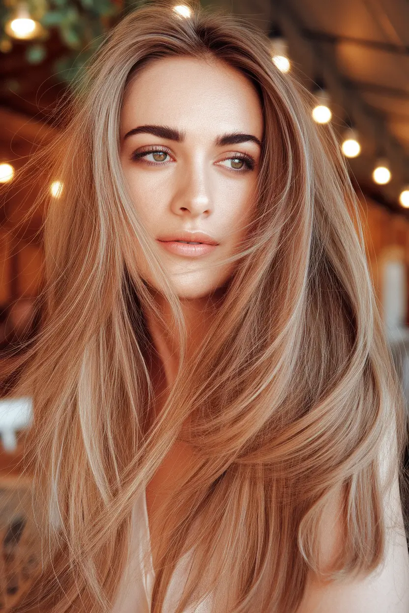 Chic and Cute Hair Color Ideas for Fall 2025 Soft Beige Blonde with Airy Volume