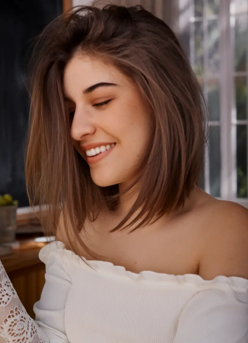 Easy Short Fall Hairstyles 2025 Feathered Lob with Soft Volume