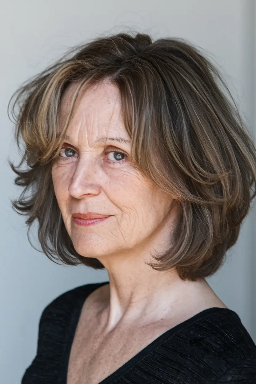Elegant Fall hairstyles for Women Over 60 in 2025 Polished Silver Short Bob