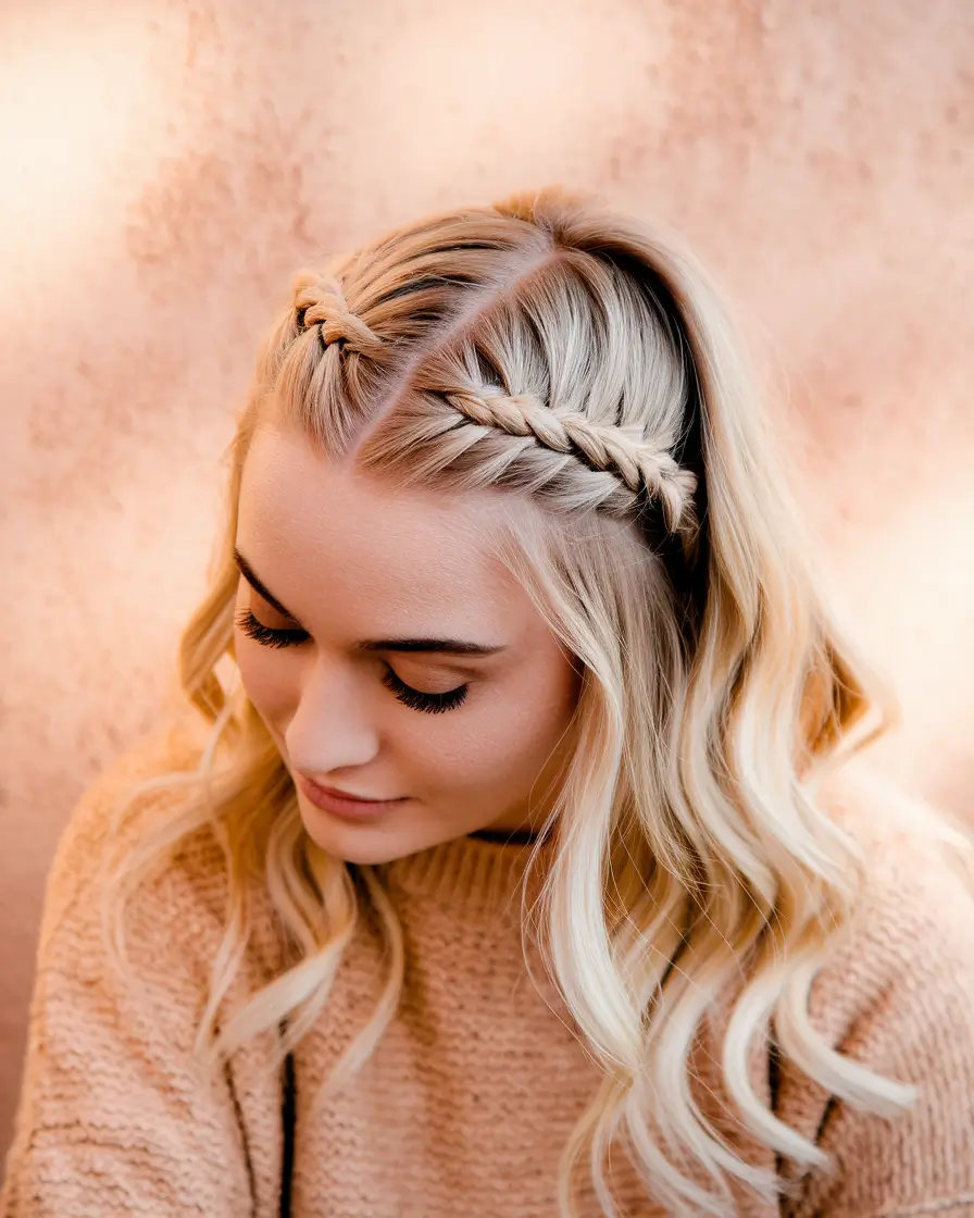 Fall 2025 Braid hairstyles You’ll Want to Copy Half-Up Double Twisted Braids
