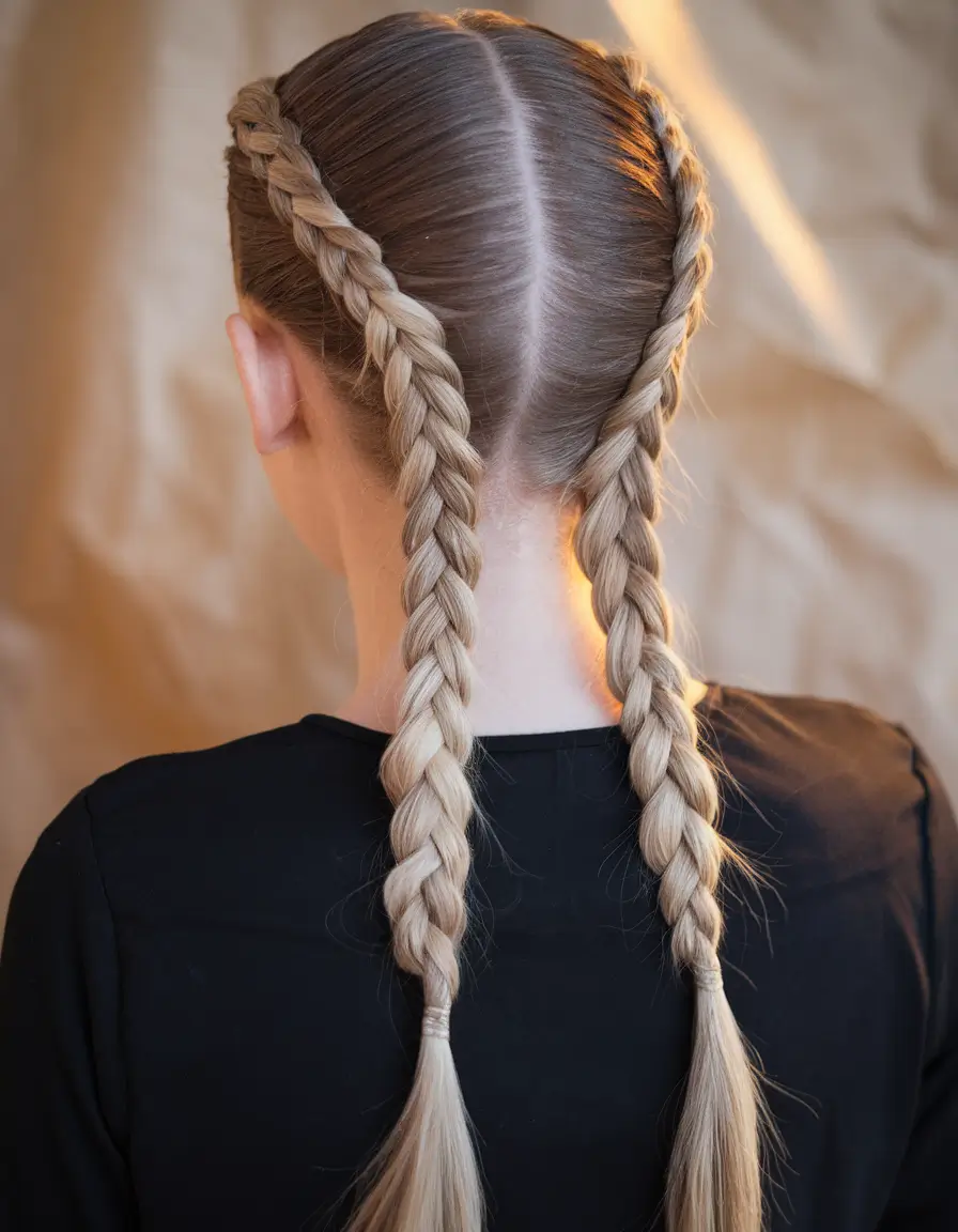 Fall 2025 Braid hairstyles You’ll Want to Copy Classic Double Dutch Braids from the Back