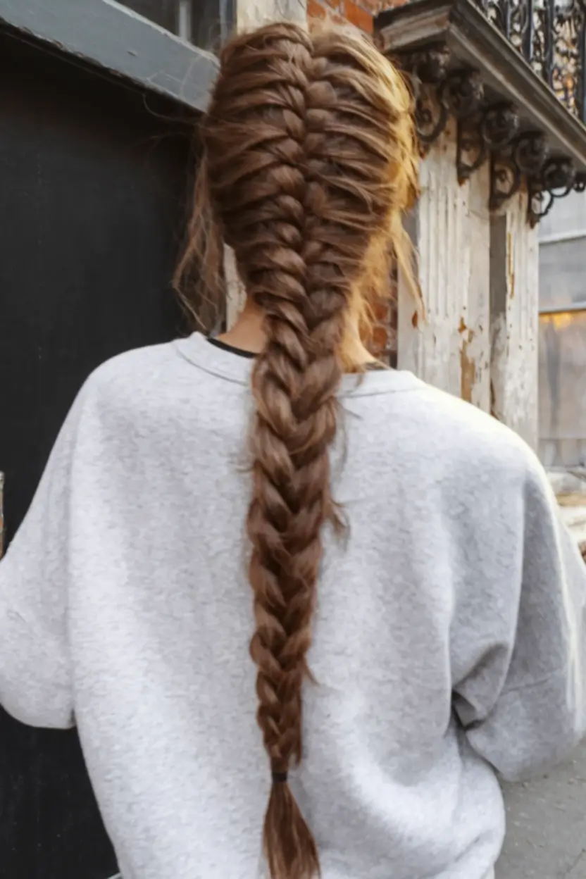 Fall 2025 Braid hairstyles You’ll Want to Copy Voluminous Fishtail Braid