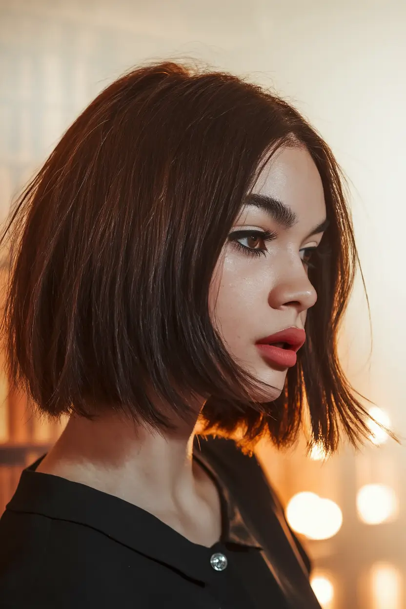 fall bob hairstyle ideas 2025 Textured Classic Bob with a Playful Twist