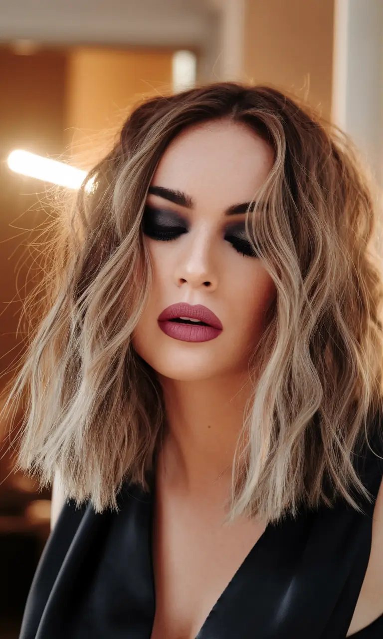fall bob hairstyle ideas 2025 Dimensional Blonde Shaggy Bob