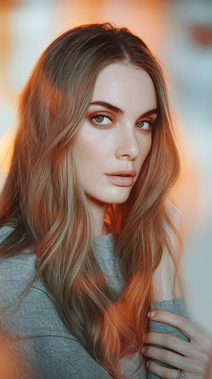 Fall hairstyles for round faces ideas 2025+Long Soft Layers with Natural Movement
