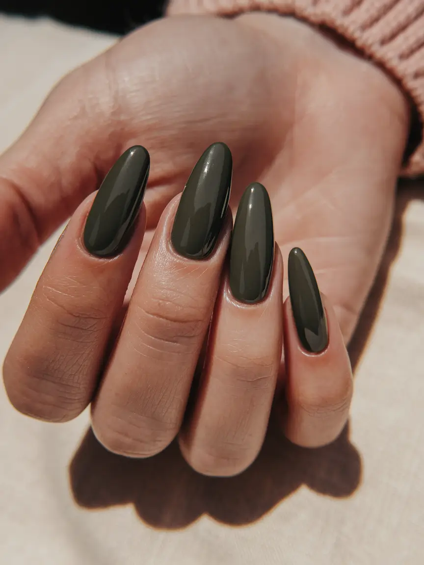 Fall Nail Trends 2025 Deep Forest Green