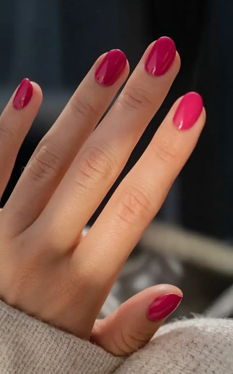 Latest Fall Nail Color Trends 2025 Berry Pink Shine