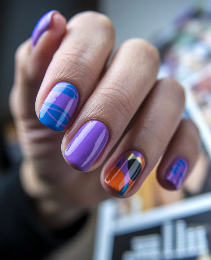 Latest Fall Nail Color Trends 2025 Geometric Pop Art Vibes