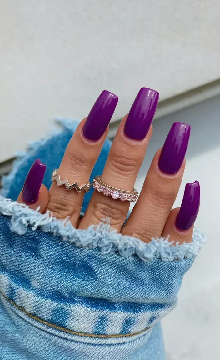 Latest Fall Nail Color Trends 2025 Royal Purple Square