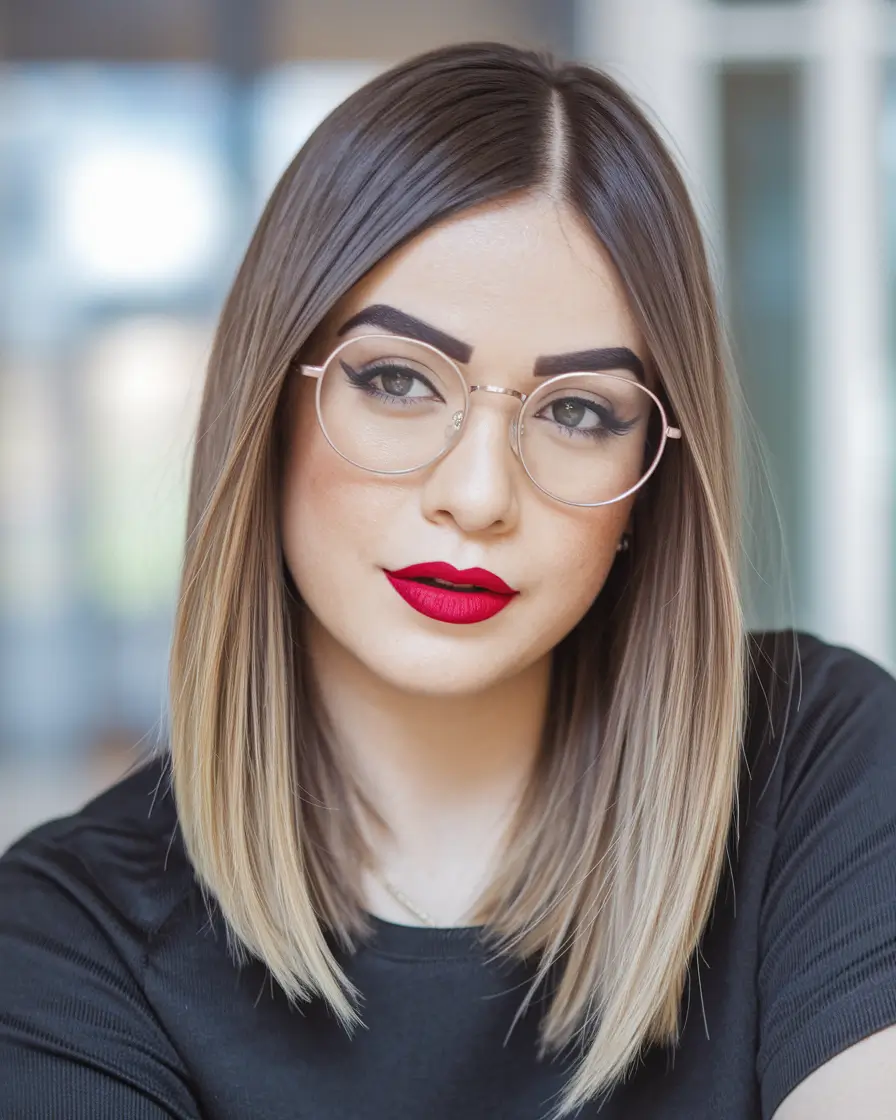 Medium-Length hairstyle for Fall 2025 Ombre Lob
