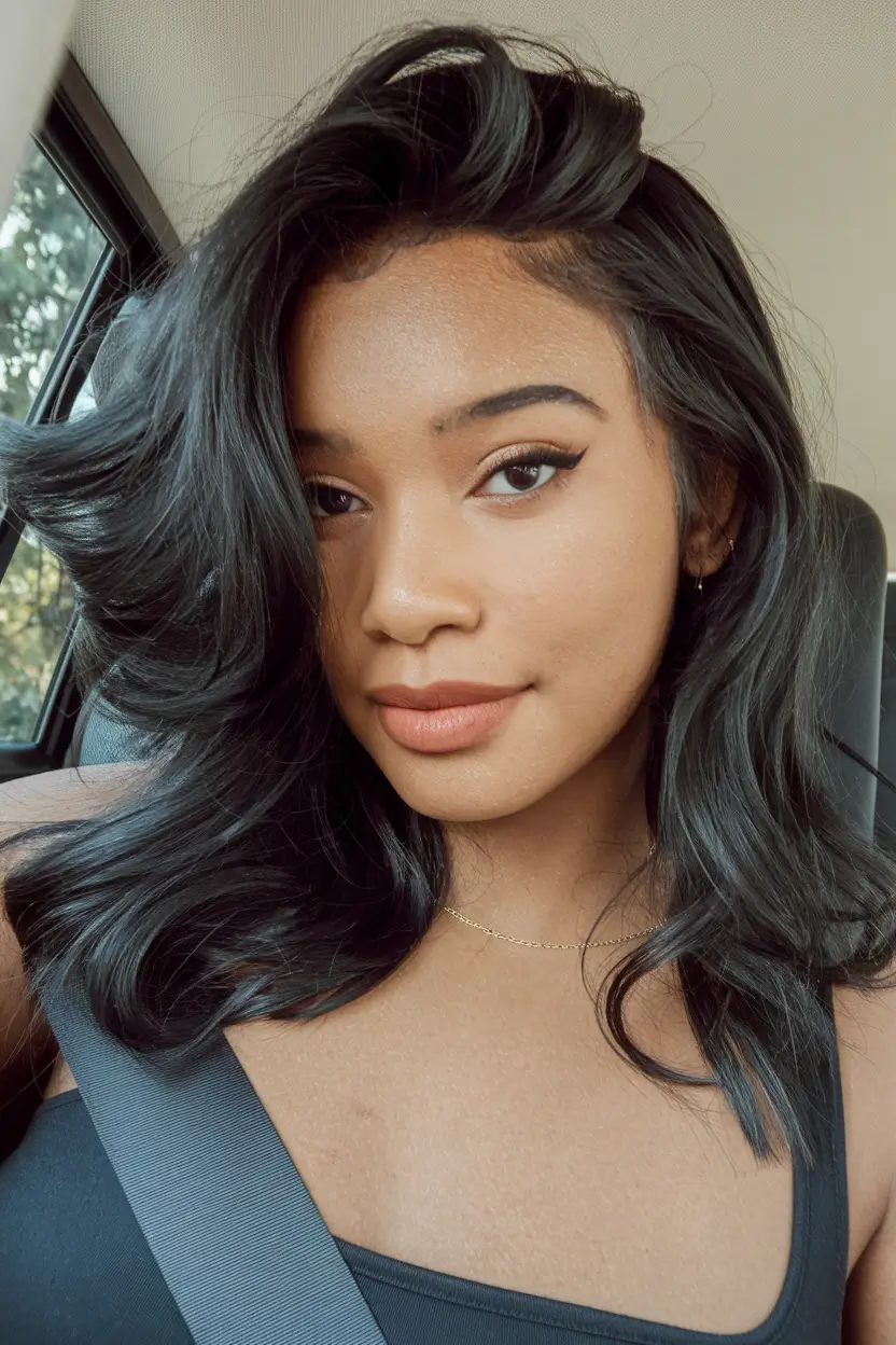 Medium-Length hairstyle for Fall 2025 Soft Voluminous Waves