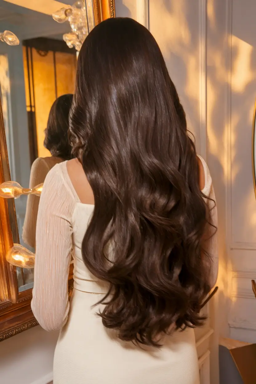 Rich Dark Brown Hair Colors for Fall 2025 Classic Glossy Brunette Length