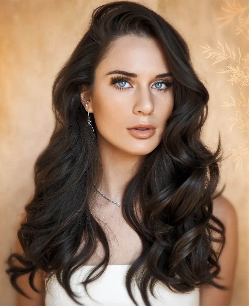 Rich Dark Brown Hair Colors for Fall 2025 Dimensional Dark Brown with Caramel Touches