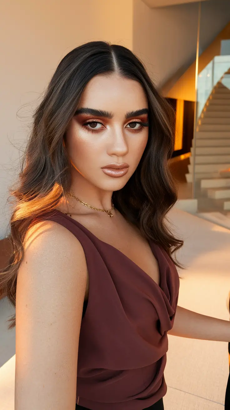 Rich Dark Brown Hair Colors for Fall 2025 Bronzed Brunette Glow