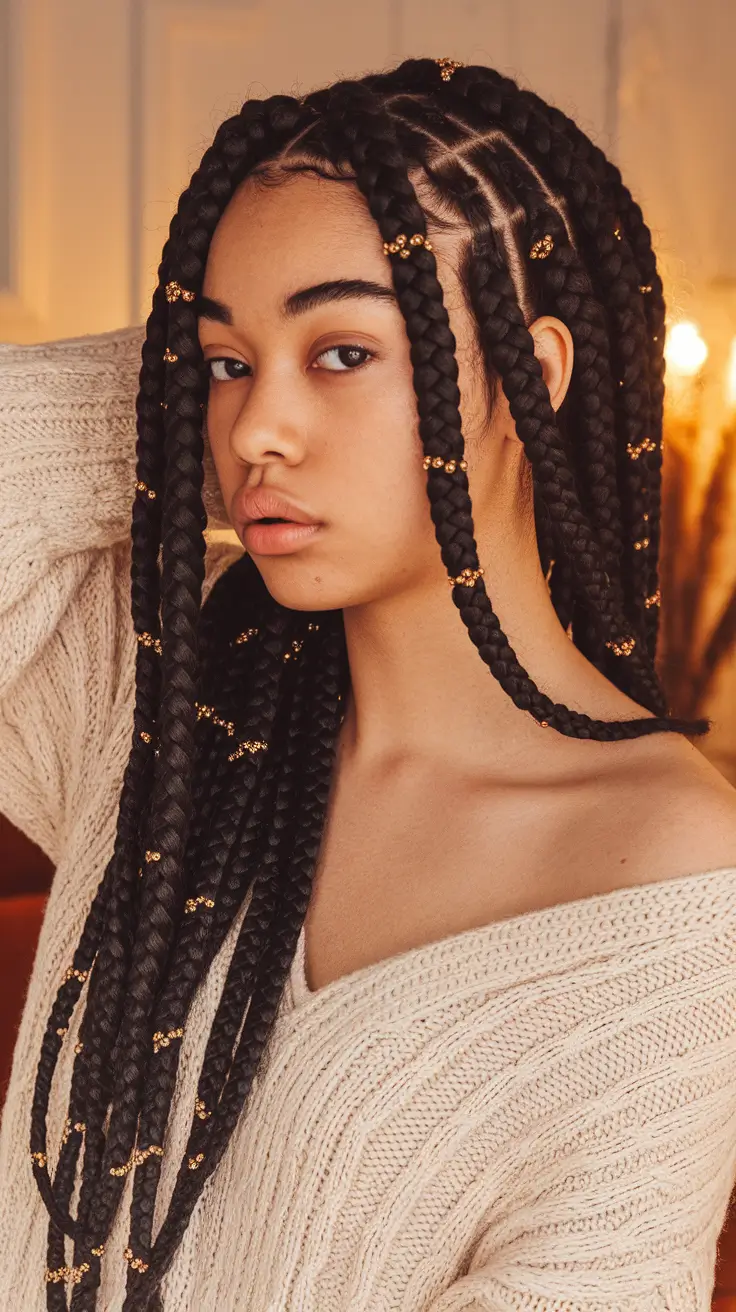 Stunning Braid Hairstyles for Fall 2025 Timeless Elegance with Chunky Box Braids