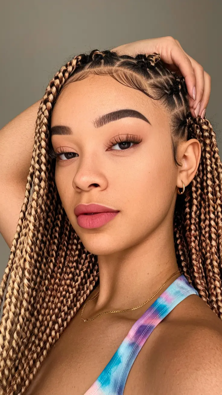 Stunning Braid Hairstyles for Fall 2025 Blonde Box Braids with a Fall Glow