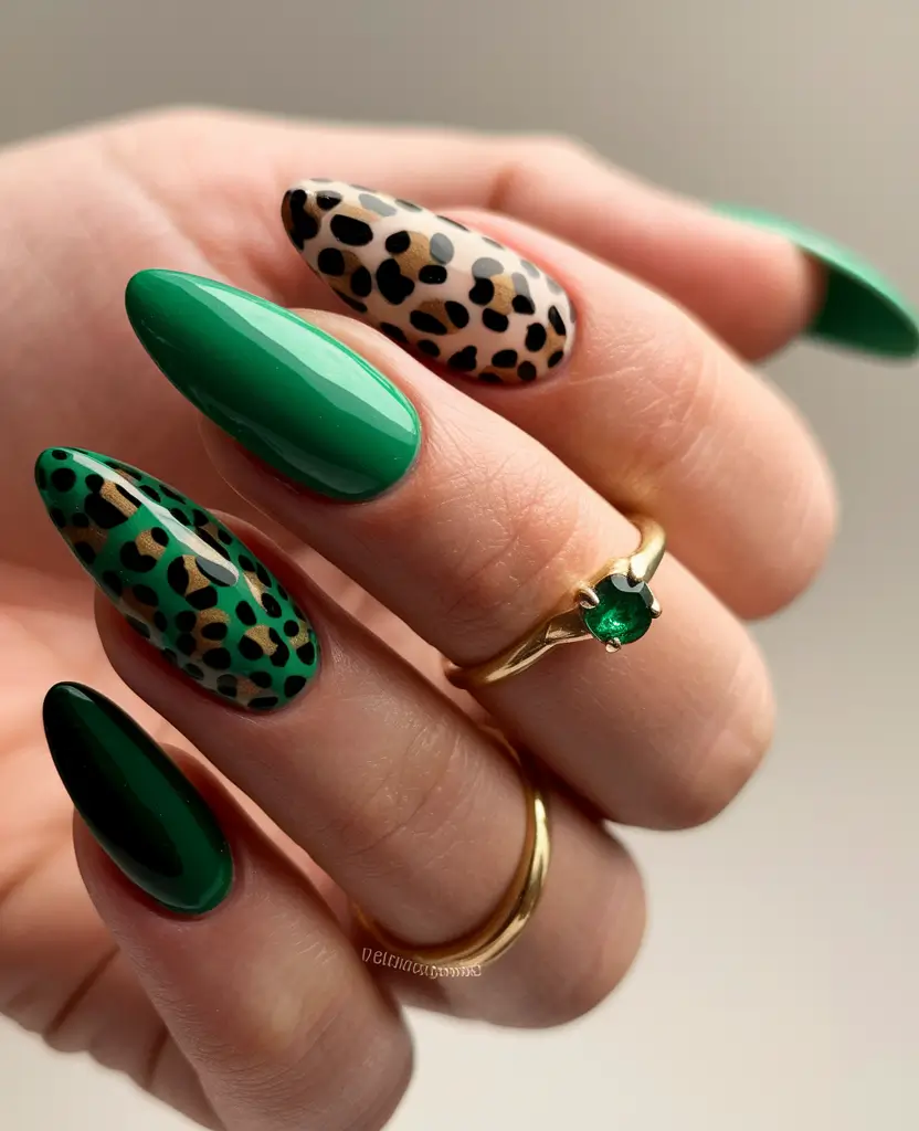 Stylish Fall Stiletto Nails 2025 Muted Safari Elegance