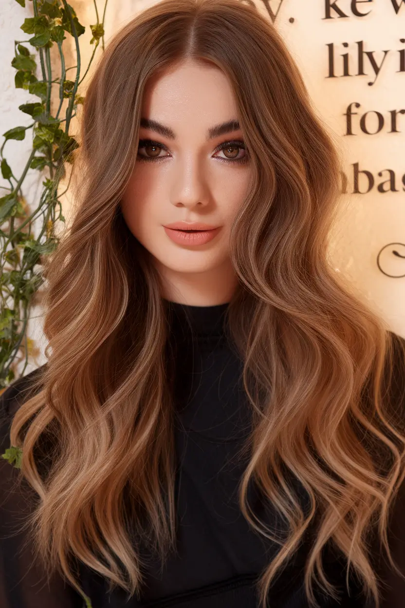 Top Hair Colors to Try This autumn 2025 Hazelnut Balayage Glow