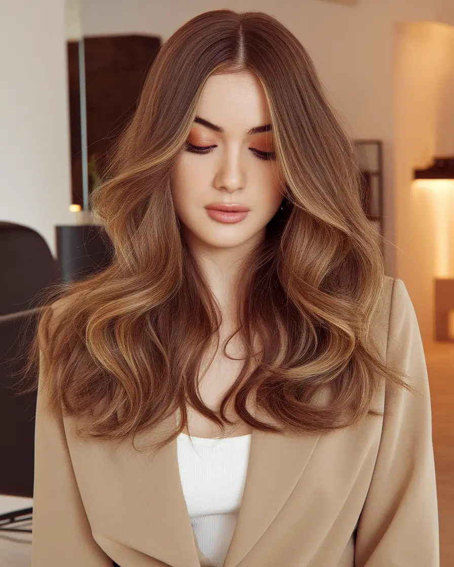 Top Hair Colors to Try This autumn 2025 Golden Hazelnut Layers