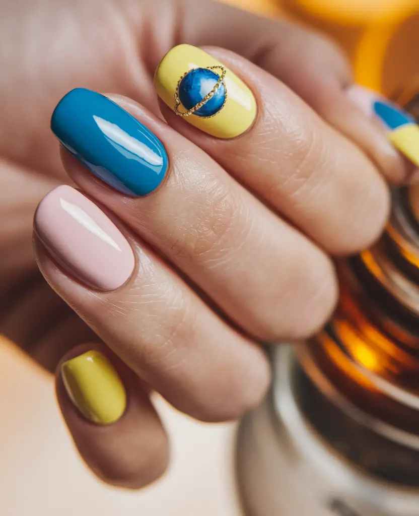 Trendy Autumn Nail Colors 2025 Playful Pastel Meets Cosmic Charm