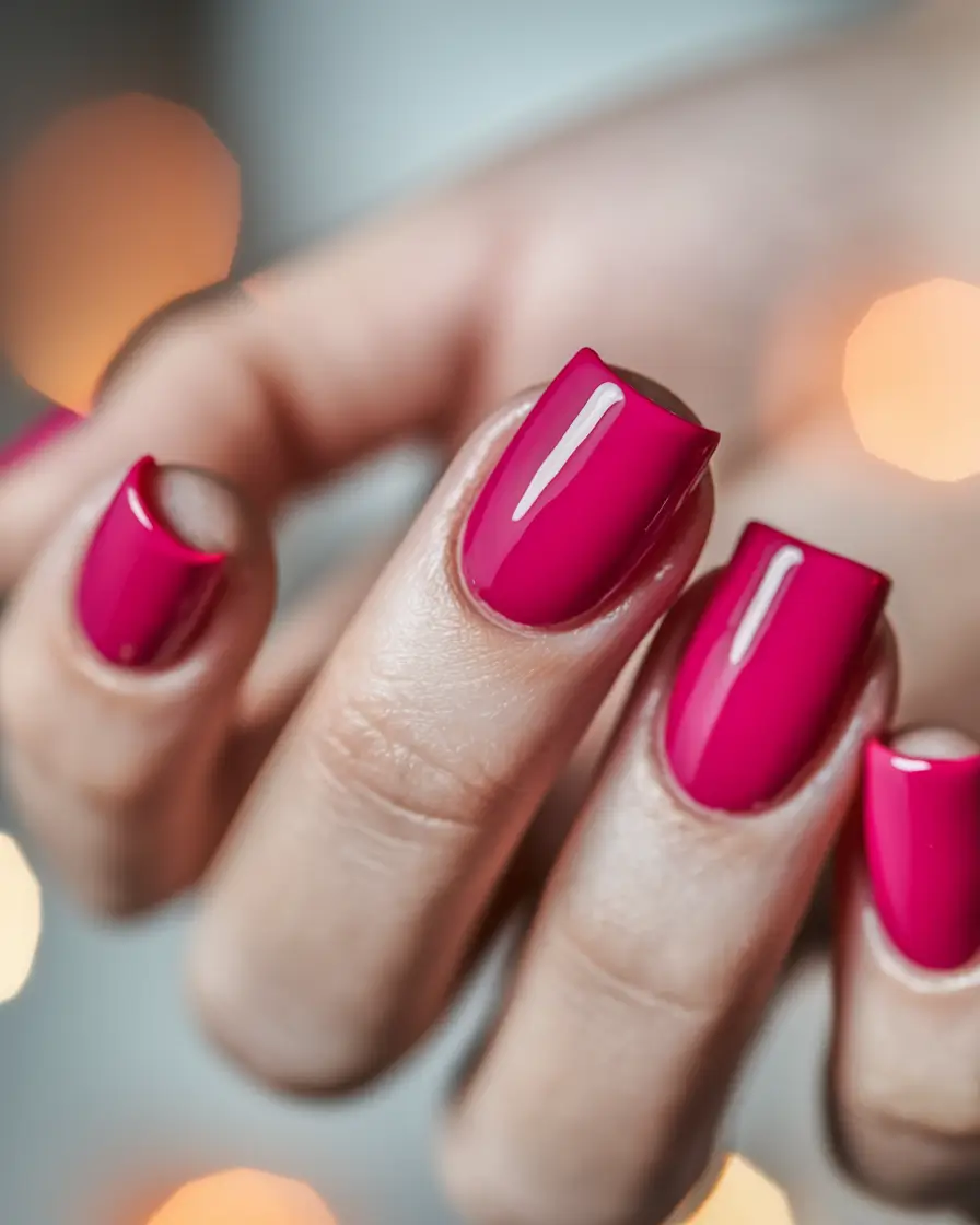 Trendy Autumn Nail Colors 2025 Bold Magenta Pop