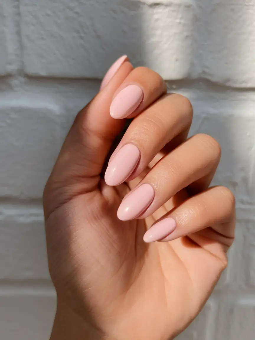 Trendy Round Fall Nails 2025 Classic Blush Nude for Every Mood
