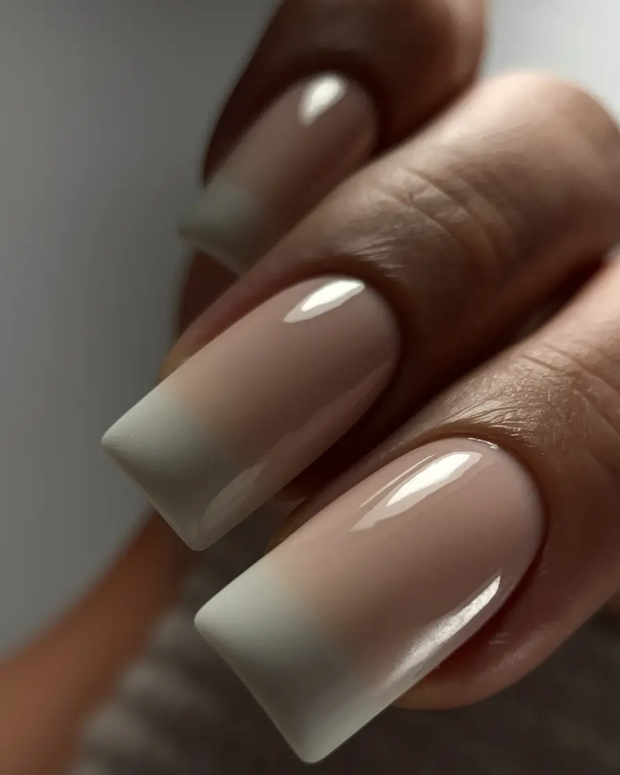 Trendy Square Nails for Fall 2025 Modern French Fade