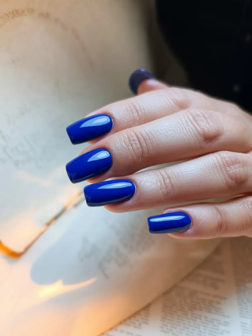 Best Dark Nail Colors Winter 2025-2026 Cobalt Power
