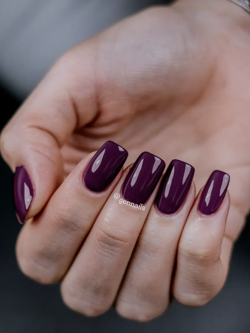 Best Dark Nail Colors Winter 2025-2026 Plum Sophistication