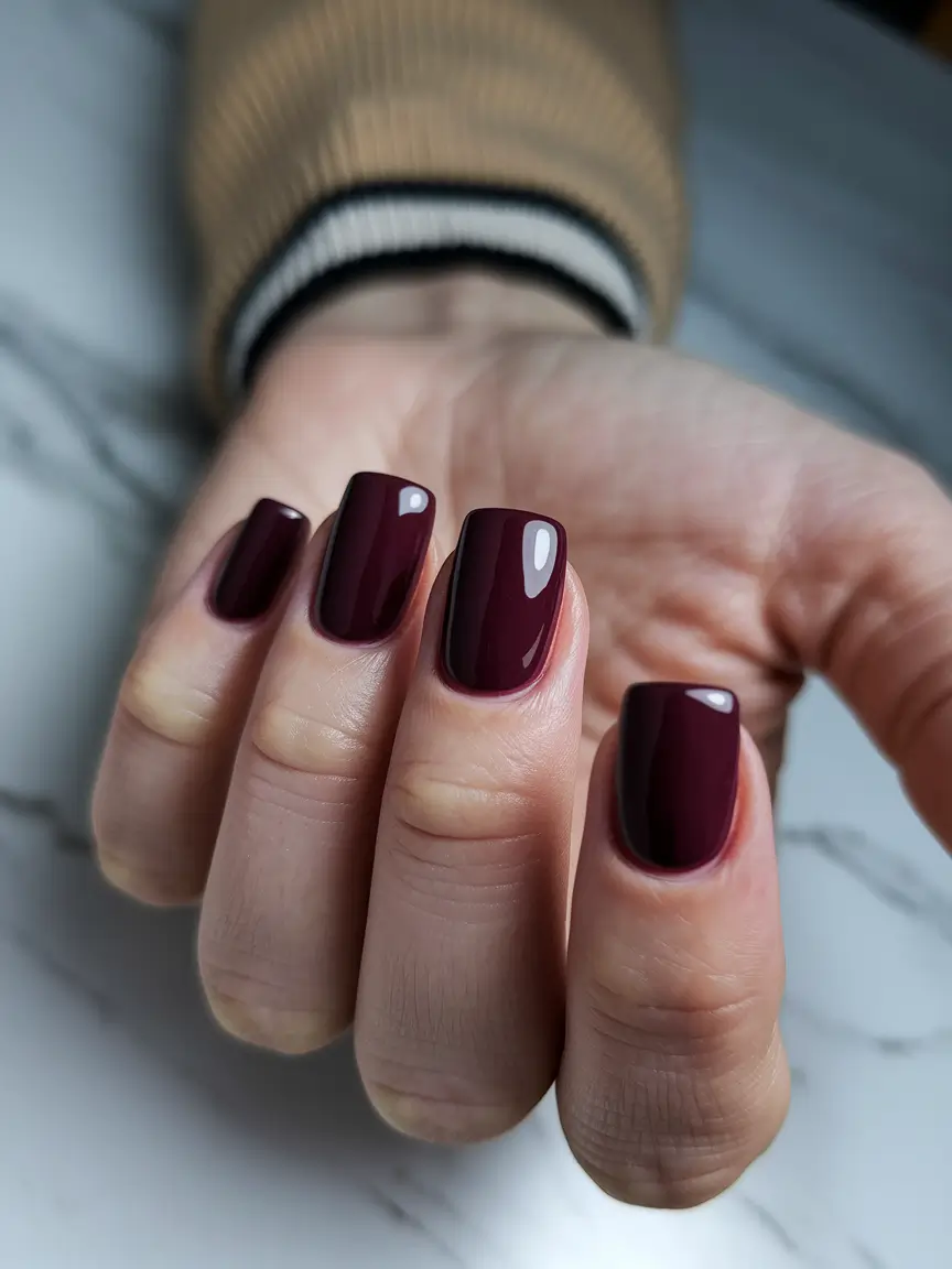 Best Dark Nail Colors Winter 2025-2026 Burgundy Classic