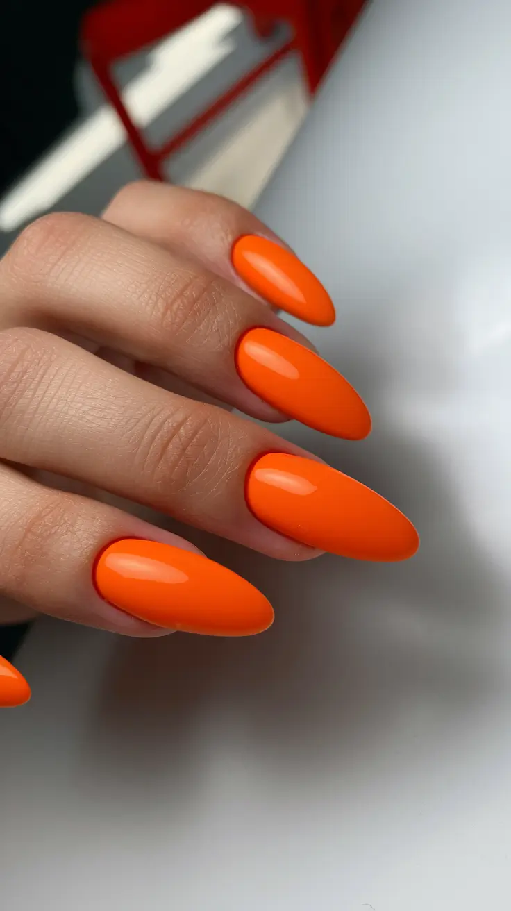 Best Winter Nail Colors 2025-2026 Tangerine Flame