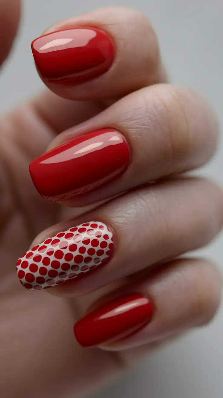 Best Winter Nail Colors 2025-2026 Playful Red Pop Art
